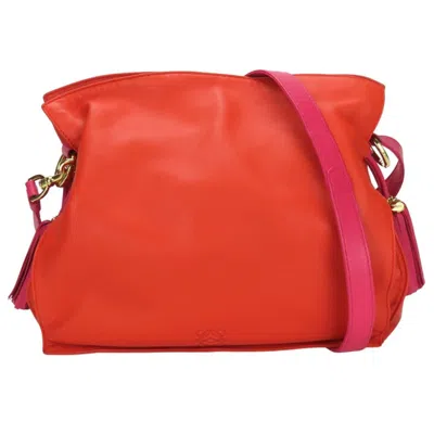 Pre-owned Loewe Orange Pink Leather Shoulder Bag ()
