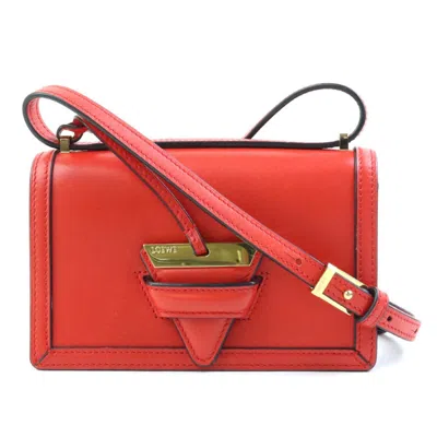 Pre-owned Loewe Orange Red Leather Shoulder Bag ()