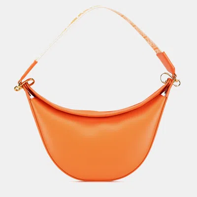 Pre-owned Loewe Orange Small Leather Luna Hobo