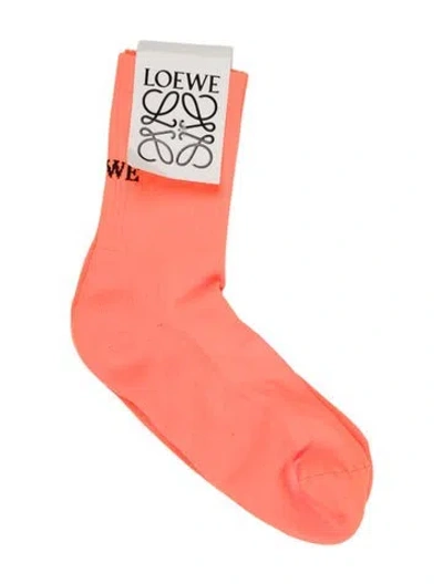 Pre-owned Loewe Orange Socks One Size W/tags