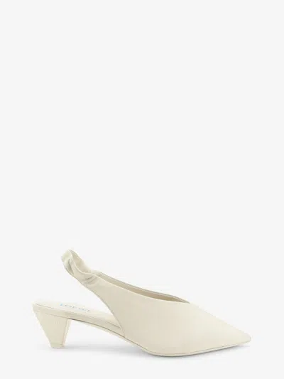 Loewe Origami Cubic Leather Slingback In White