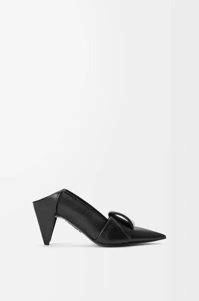 Loewe 70mm Origami Folded Leather Mule Pumps In Black