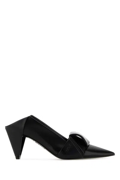 Loewe Origami Flap Mule In Black