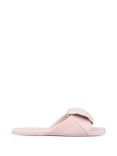 Loewe Origami Padded Square-toe Slides In Pink