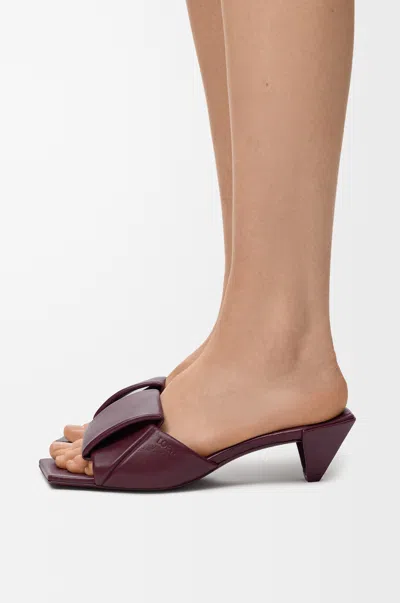 Loewe Origami Slide In Lambskin Size: 41 For Woman In Burgundy