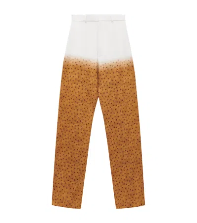 Loewe Pantalone In Crepe Stampato Donna In Multicolor