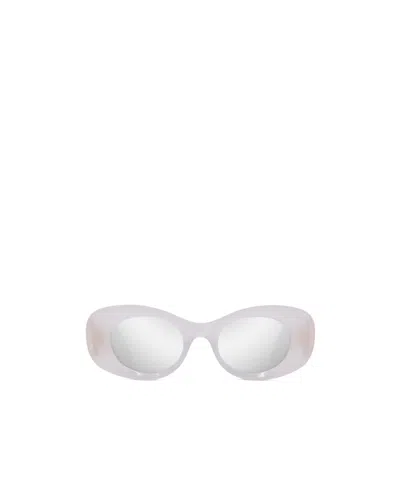 Loewe Oval Frame Sunglasses In White