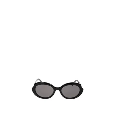 Loewe Oval Logo Sunglasses In Gray