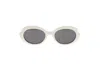 Loewe White Mini Oval Slim Sunglasses