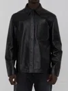 Loewe Men Overshirt In Lambskin Nappa In Black