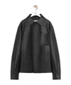 Loewe Overshirt In Nappa Lambskin In Black