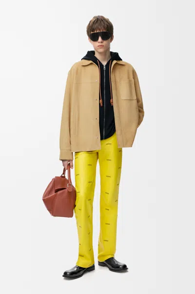 Loewe Overshirt In Suede Lambskin Size: 52 For Man In Neutral