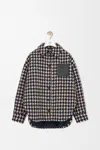 Loewe Multicolor Wool Blend Oversize Jacket In Brown