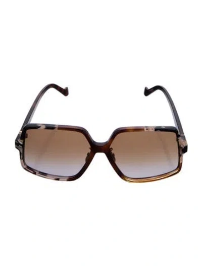 Pre-owned Loewe Oversize Gradient Sunglasses In Brown