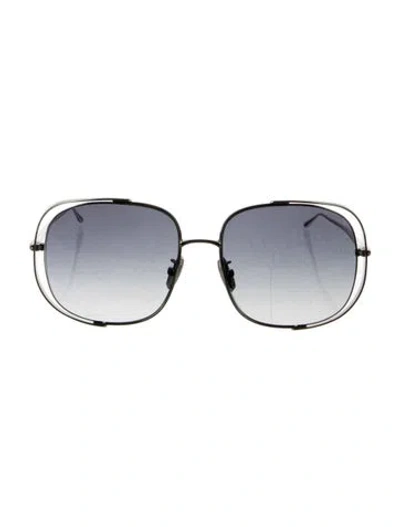 Pre-owned Loewe Oversize Gradient Sunglasses In Silver