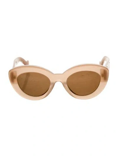 Pre-owned Loewe Oversize Mirrored Sunglasses In Neutral