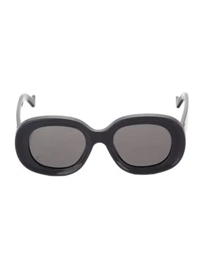 Pre-owned Loewe Oversize Mirrored Sunglasses In Purple