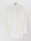 Loewe Oversize Poplin Shirt Cuffed Sleeves In White