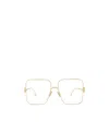 Loewe Gold Oversized Square Retro Glasses In White