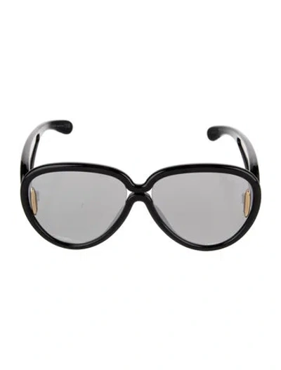 Pre-owned Loewe Oversize Tinted Sunglasses In Black