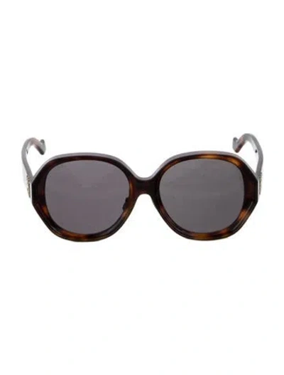 Pre-owned Loewe Oversize Tinted Sunglasses In Brown