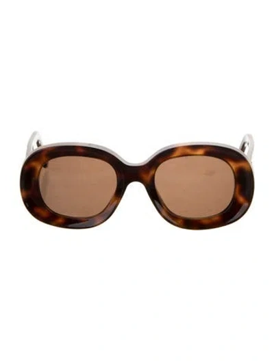 Pre-owned Loewe Oversize Tinted Sunglasses In Brown