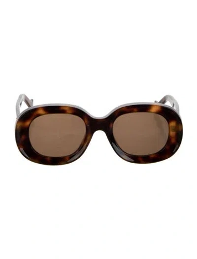 Pre-owned Loewe Oversize Tinted Sunglasses In Brown