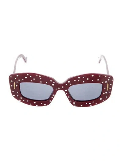 Pre-owned Loewe Oversize Tinted Sunglasses In Burgundy
