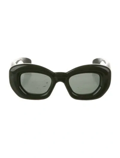 Pre-owned Loewe Oversize Tinted Sunglasses In Green