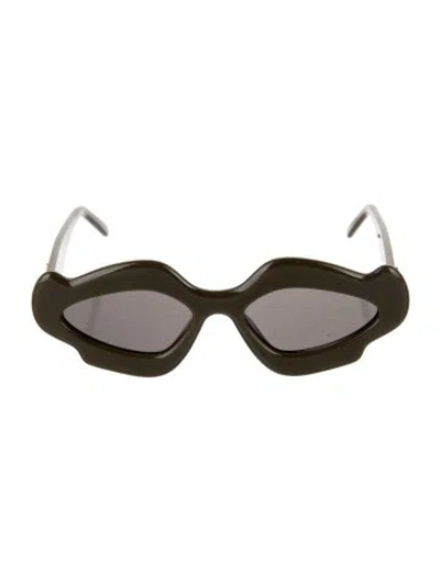 Pre-owned Loewe Oversize Tinted Sunglasses In Green