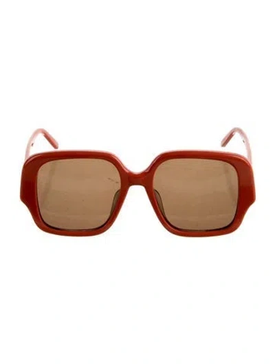 Pre-owned Loewe Oversize Tinted Sunglasses In Orange