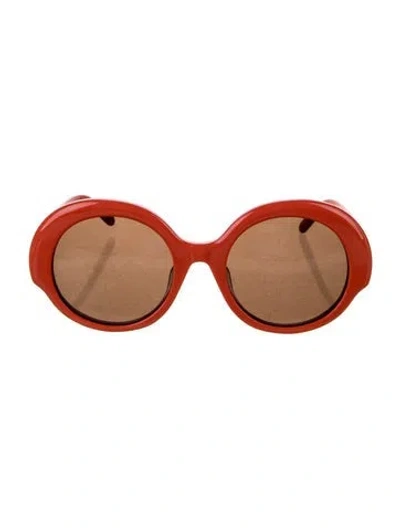 Pre-owned Loewe Oversize Tinted Sunglasses In Orange