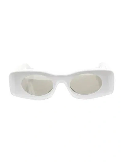 Pre-owned Loewe Oversize Tinted Sunglasses In White