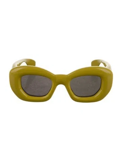 Pre-owned Loewe Oversize Tinted Sunglasses In Yellow