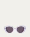 Loewe Oversized Acetate Butterfly Sunglasses In Shiny Violet Violet