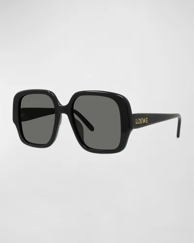 Loewe Oversized Acetate Square Sunglasses In Black