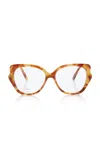 Loewe Oversized Cat-eye Acetate Glasses In Neutral
