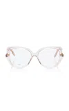 Loewe Oversized Cat-eye Acetate Glasses In Pink