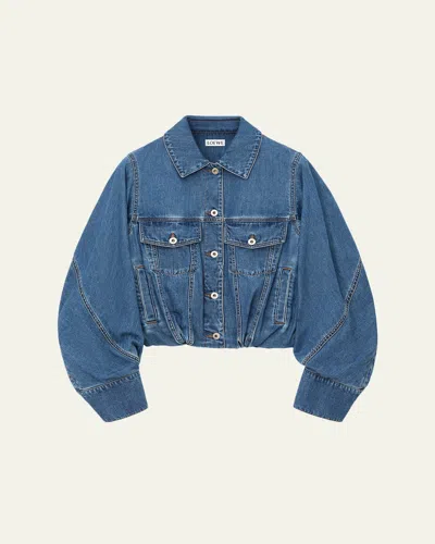 Loewe Oversized Denim Balloon Jacket In Blue