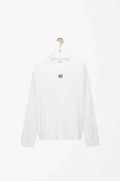 Loewe Oversized Long Sleeve T-shirt In White