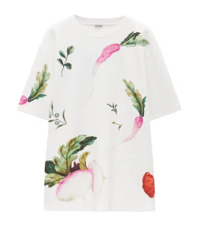 Loewe Oversized Printed T-shirt In White