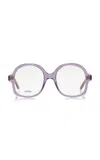 Loewe Oversized Round-frame Acetate Glasses In Purple