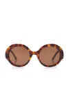 Loewe Oversized Round-frame Tortoiseshell-acetate Sunglasses In Brown
