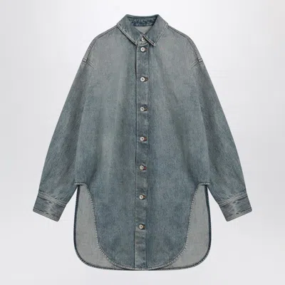 Loewe Oversized Shirt In Washed Denim In Blue