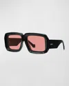 Loewe Oversized Square Monochromatic Sunglasses In Black