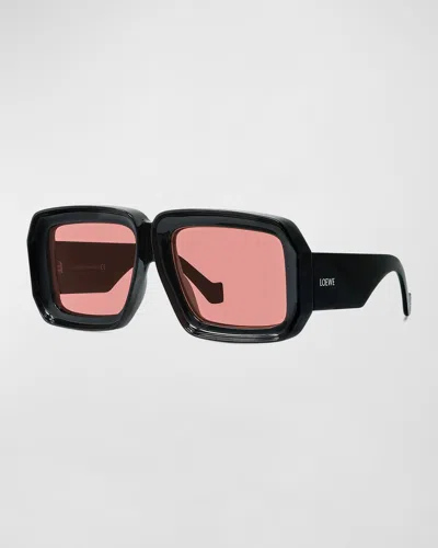 LOEWE OVERSIZED SQUARE MONOCHROMATIC SUNGLASSES