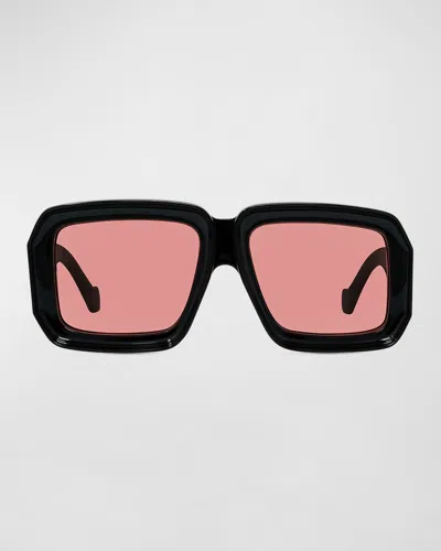 Loewe Oversized Square Monochromatic Sunglasses In Black