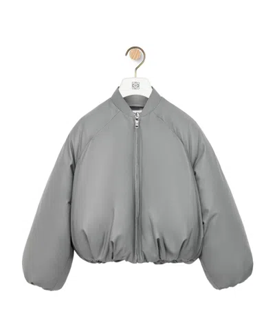 Loewe Padded Bomber Jacket In Nappa Lambskin In Animal Print