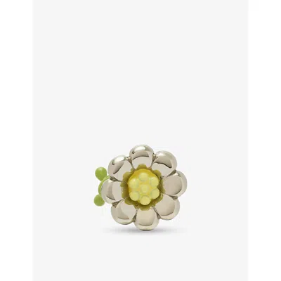 Loewe Palladium/meadow  X Paula's Ibiza Caterpillar Dice Enamelled Brass Charm