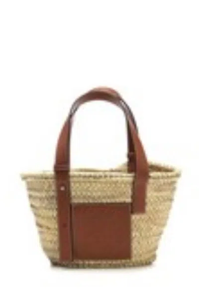 Loewe Palm Leaf Small Bucket Bag Handbags Beige In Brown